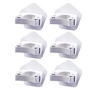 6 piezas Colgador de Escobas, organizador trapeador autoadhesivo Soporte para clips de escoba de montaje en pared, herramienta organizador ordenado de almacenamiento, para cocina, garaje (Blanco -A)