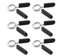 6 Piezas Collares de Resorte Abrazaderas, 25mm/1 Pulgada Abrazaderas de Barra de Pesas, Barbell Clips de Cuello de Resorte, para Gimnasio Fitness Entrenamiento Levantamiento de Pesas