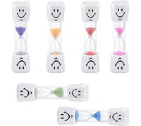 6 piezas colorido reloj de arena para niños, juego de relojes de arena para niños, para juegos, cocina, cepillado de dientes, cálculo de cuenta regresiva (2 minutos/3 minutos)