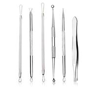 6 piezas Comedone Extractores de espinillas,Kit de herramientas Agujas de acné,Blackhead Remover Kit Herramientas,Kit Profesional para Limpiador de Acne,Poros,Granos