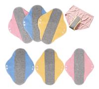 6 Piezas Compresas Reutilizables, 22x17 cm Protectores de Bragas Lavables