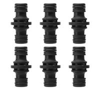 6 Piezas Conector de Manguera de Doble Tapón Negro Conector de Manguera de Jardín Acoplamiento de Conexión Acoplamiento de Manguera para Conexión de Manguera de Extensión, Conexión de Tubería de Agua