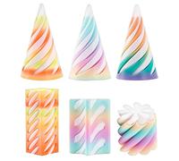 6 Piezas Cono Imposible, Spiral Cone Fidget Toy, Juguete Fidget en Espiral Impreso en 3D, Escultura de Paso de Pirámide Imposible, Juguetes de Escritorio Antiestrés para Adultos y Niños