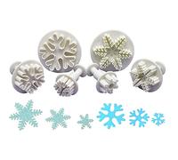 6 Piezas Copo de Nieve Molde para Cortadores de Pastel para Decorar Nieve Copos De Nieve Diy DecoracióN De Pasteles Cortadores Fondant para Decoración De Pasteles