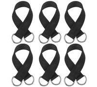 6 Piezas Correas de Dominadas de Acero Inoxidable Negras | Ayuda para Fortalecer Tren Superior, Uso en Gimnasio en Casa y Barras de Puerta, Accesorio Resistente
