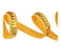 6 piezas de 25 metros lentejuelas encaje, cinta for coser, accesorios for vestidos, cortinas, bricolaje, dorado, plateado, rojo, azul, 1,2 cm para Coser Manualidades(Color13)