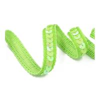 6 piezas de 25 metros lentejuelas encaje, cinta for coser, accesorios for vestidos, cortinas, bricolaje, dorado, plateado, rojo, azul, 1,2 cm para Coser Manualidades(Color 9)