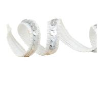 6 piezas de 25 metros lentejuelas encaje, cinta for coser, accesorios for vestidos, cortinas, bricolaje, dorado, plateado, rojo, azul, 1,2 cm para Coser Manualidades(Color 4)