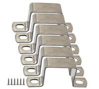 6 piezas de abrazaderas de tubo cuadrado de acero inoxidable 304 M25x25, clips de abrazadera U, abrazaderas de manguera de tubo U, hebillas, abrazaderas de silla, abrazaderas de clip de manguera