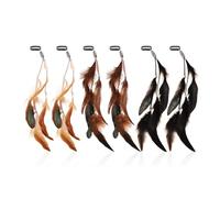 6 Piezas De Accesorios Para El Cabello De Plumas, Accesorios Para El Cabello De Diseño Creativo, Accesorios Retro Para El Cabello, Accesorios Para El Cabello Boho, Accesorios De Ropa.