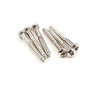 6 piezas de accesorios para guitarra eléctrica, suministros de bajo, tornillos de montaje de cuerda con muesca para monturas de puente, kit de tornillos eléctricos