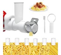 6 piezas de accesorios para hacer pasta para batidora de pie, espaguetis, macarrones, fusilli, fettuccine, lasaña y cabezas de penne, diseñados para dar forma a la pasta