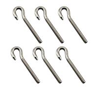 6 piezas de acero inoxidable M10 perno de ojo de vástago largo varilla roscada gancho redondo tornillo de ojal