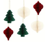 6 Piezas de Adornos Colgantes de Papel de Panal, Bolas de Papel de Seda con para Decoración de , Despedidas de Soltera, y Fiestas