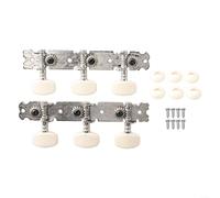 6 piezas de afinación cromadas para guitarras acústicas con 3 orientación derecha 3 izquierda y rotación suave (B)