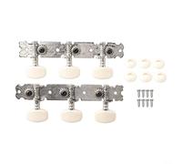 6 piezas de afinación de guitarra cromadas para instrumentos acústicos y populares con rendimiento confiable de retención de cuerdas (B)