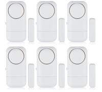 6 piezas de alarma inalámbrica para puerta y ventana de 120 dB, sensor de alarma de protección contra robos con contacto magnético - Sistema de alarma de seguridad inalámbrico para casa, apartamento
