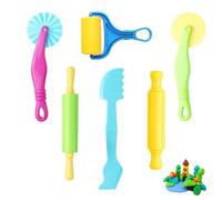 6 piezas de amasado accesorios para niños, herramienta de amasado para niños a partir de 2 años, juego de accesorios para amasar, juguetes para amasar accesorios Play Doh, juego de plastilina