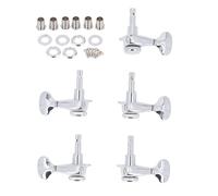 6 piezas de bloqueo de guitarra juego de sintonizador de aleación premium 3L3R 1:21 Relato de engranaje Clave de ajuste Reemplazo de cabezal de la máquina para guitarra acústica