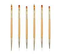 6 Piezas De Bolígrafos De Doble Cara Para Decoración De Uñas, Pinceles Pintados Para Decoración De Uñas, Herramientas Para Decoración De Uñas, Accesorios Para Decoración De Uñas Diy