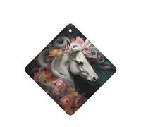 6 piezas de bonitos unicornios para coche, difusor de aroma cuadrado para colgar fragancia, tableta, decoración interior del coche, armario, zapatos, armario, ambientador de fragancia