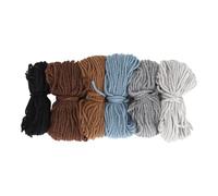 6 piezas de bordado hilo 2 mm 4 hilos de 10 m de longitud colorida punto de cruz bordado hilo de hilo para coser pulsador de crochet adultos niños (Tipo 1)