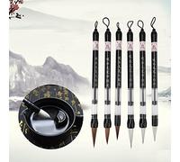 6 piezas de caligrafía china pincel de tinta Kanji dibujo Sumi para principiantes aprendizaje