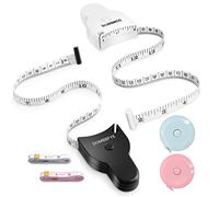 6 piezas de cinta métrica corporal para pérdida de peso, blanco y negro