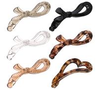 6 Piezas De Clips De Plátano De Arco, Clips De Cabello Retro Retrocesos, Poderosos Clips De Cola De Caballo Sólido, Decoraciones De Peinado.