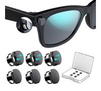 6 piezas de cubiertas LED de bloqueo de luz para Ray-Ban Meta Wayfarer/Skyler/Headliner Gen2 y Oakley Meta HSTN Smart Glasses Accesorios Cubierta LED ajustable para gafas Meta Fácil bloqueo de luz sin