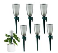 6 piezas de dispositivos de riego de planta automática con botellas de 500 ml de 500 ml, sistema de riego por goteo con válvula de liberación lenta ajustable para plantas interiores y exteriores