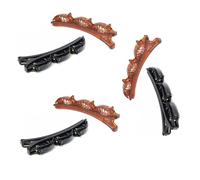 6 piezas de doble capa negro y marrón trenzado francés herramienta para el cabello, banda de doble capa, clip frontal para el pelo, horquilla para el pelo, herramienta de belleza, diademas de moda