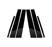 6 Piezas de embellecedores Adhesivos Negros para pilares de Ventanas y Puertas de Coche, de Fibra de Carbono, para BMW Serie 3 E90 (2005-2012).
