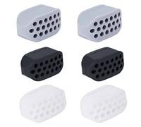 6 piezas de entrenador muscular de línea de mandíbula, entrenador de mandíbula muscular de masetero de silicona, herramienta de masticación de entrenador de línea muscular de cuello facial facial.