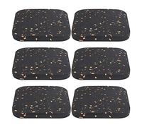 6 piezas de esterilla para cinta de correr de goma, esterilla para equipos de ejercicio en el gimnasio del hogar, almohadilla de aislamiento acústico con superficie antideslizante, (negro naranja)