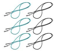 6 Piezas De Gafas De Cuero, Gafas De Sol Coles, Cordón Clásico Simple, Accesorios De Gafas De Sol (Negro, Azul).