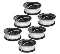 6 piezas de hilo para recortadoras de cuerda para Black Decker A6481 ST4525 ST6600 ST7200 - Heavy Duty 1.6mm Nylon Wire Replacement Spool Grass Cutting Repuestos