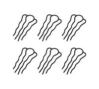 6 Piezas De Horquilla De Cuatro Dientes, Horquilla De Plástico Negro, Horquilla Creativa, Horquilla Para El Cabello De Tocado De Cabello.