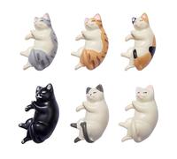 6 Piezas De Imanes De Gato De Dibujos Animados, Lindos Imanes De Nevera, Decoraciones De Cocina, Divertidos Imanes De Nevera, Imanes Decorativos