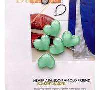 6 piezas de imanes for nevera con forma de corazón de amor de colores brillantes, for pared, for mensajes, for decoración del hogar(Green-6pcs)
