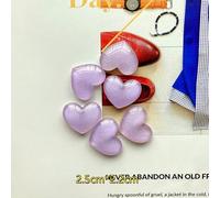6 piezas de imanes for nevera con forma de corazón de amor de colores brillantes, for pared, for mensajes, for decoración del hogar(Purple-6pcs)