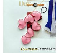 6 piezas de imanes for nevera con forma de corazón de amor de colores brillantes, for pared, for mensajes, for decoración del hogar(Rose red-6pcs)