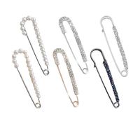 6 Piezas De Imperdibles, Broches De Diamantes, Broches De Perlas Para Ropa, Clips Para Chaquetas, Broches Decorativos Para Vestidos
