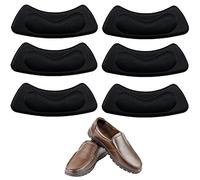 6 piezas de insertos de cojín de talón, almohadillas negras para zapatos sueltos, almohadillas autoadhesivas para talón, cojín deportivo antideslizante, plantillas adhesivas para zapatos de pie,