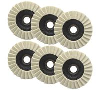 6 piezas de lana pulidora angular, 125 mm de fieltro, disco pulidor de 22,23 mm, disco de pulido brillante para taladro, amoladora angular, herramienta de lijado