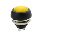 6 piezas de miniinterruptor de 2 pines, 12 mm, 1 A, impermeable, pbs33b, 12 V, botón pulsador momentáneo, interruptor de reinicio sin bloqueo pbs-33b(Yellow 6Pcs)