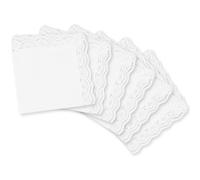 6 piezas de pañuelos de algodón para damas, 60S WomenLace White Hankies Soft Solid Pure
