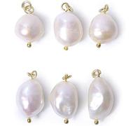 6 piezas de perlas barrocas de agua dulce encanto irregular colgante de cuentas sueltas para hacer joyas pendientes pulseras