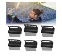 6 piezas de piedra pómez manual para limpieza, piedra pómez ancha para limpieza de azulejos de piscina, horno, inodoro, piedra pómez para piscina, bloque de limpieza de piscinas con asas, para
