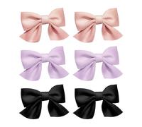 6 Piezas De Pinzas Para El Cabello Con Lazo, Accesorios Para El Cabello Para Niños, Lazos, Accesorios Para El Cabello Para Niñas, Pinzas Para El Cabello Antideslizantes, Decoración De Lazo